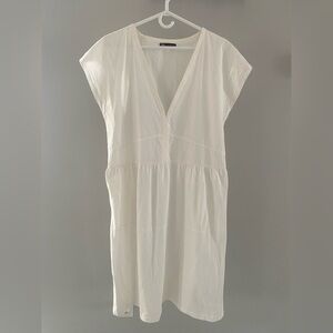White Cotton Fabric dress from Zara